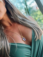 Load image into Gallery viewer, AMETHYST GOLD DROP NECKLACE
