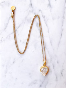 CLEAR GOLD DROP NECKLACE