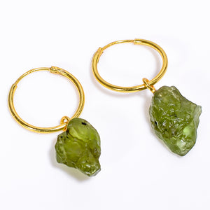 PERIDOTE GOLD HOOPS