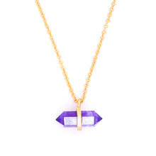 Load image into Gallery viewer, PURPLE CHALCEDONY PENCIL NECKLACE
