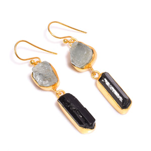 AQUA TOURMALINE DUO EARRINGS