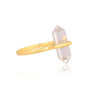 CLEAR QUARTZ PENCIL RING