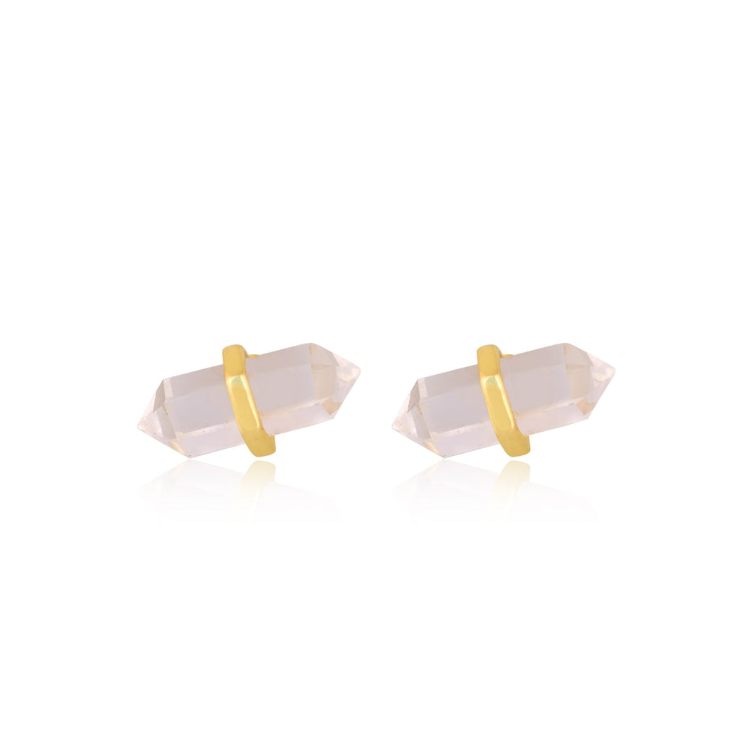 CLEAR QUARTZ PENCIL STUDS