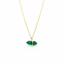 Load image into Gallery viewer, GREEN CHALCEDONY PENCIL NECKLACE
