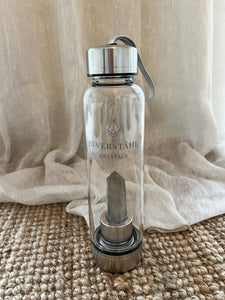 CRYSTAL WATER BOTTLE, SMOKEY QUARTZ