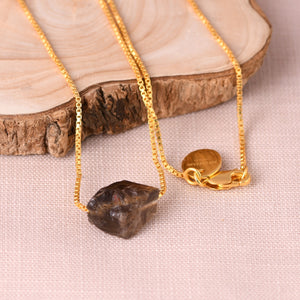 GROUNDED NECKLACE / SMOKEY QUARTZ